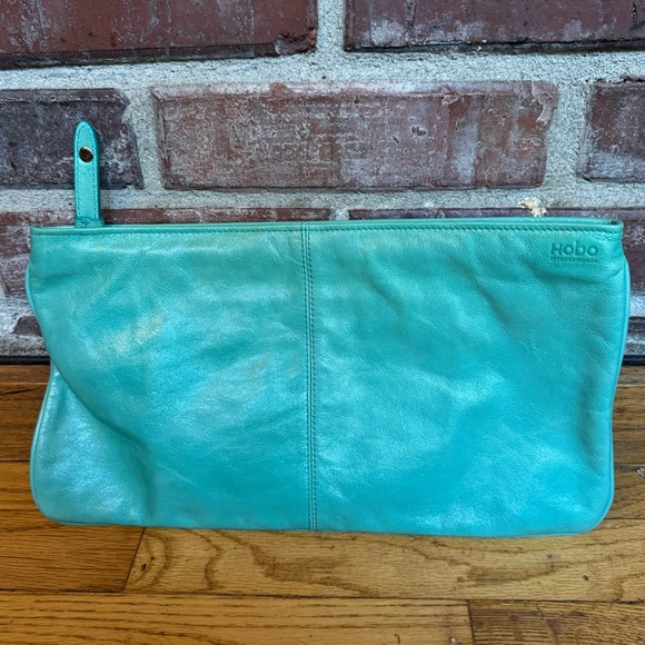 HOBO Handbags - HOBO Aqua Leather Clutch